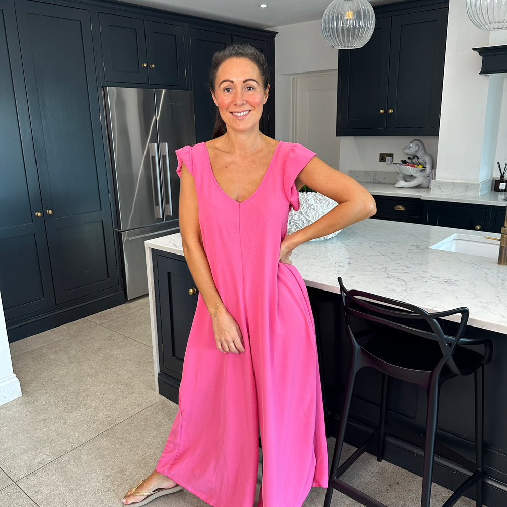 Blair Ruffle Jumpsuit - Blush Boutique Essex