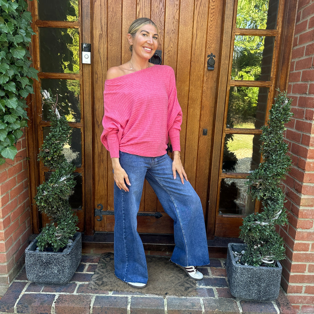 Sammie Ribbed Jumper - Blush Boutique Essex