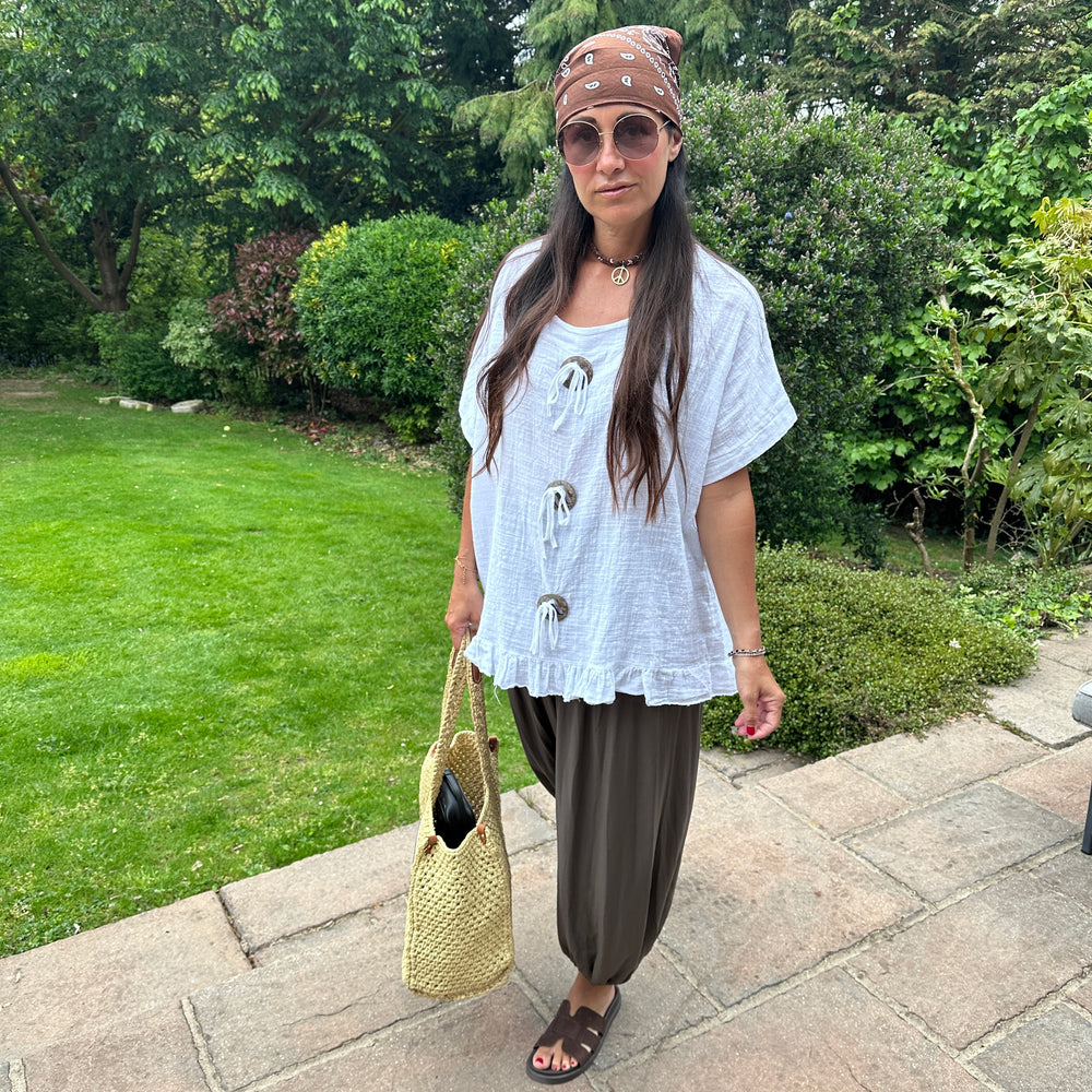 Lexie Button Top - Blush Boutique Essex