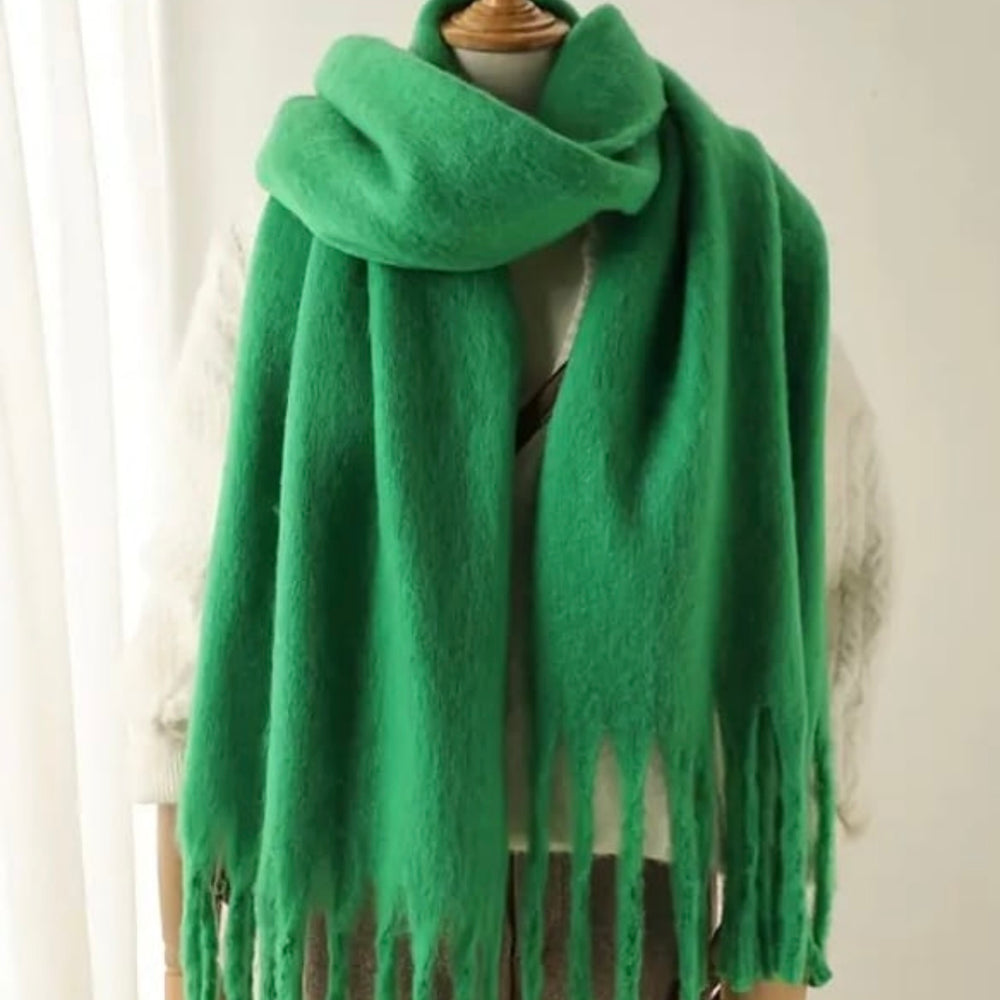 Chunky plain scarf
