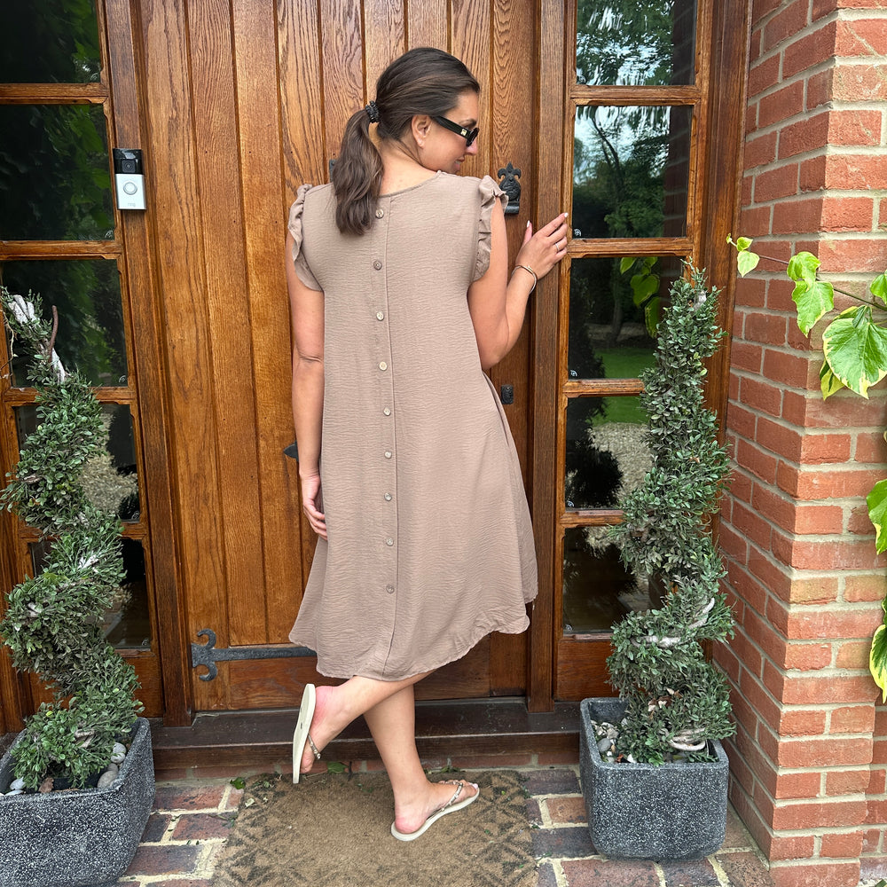 Bertie Button Dress - Blush Boutique Essex