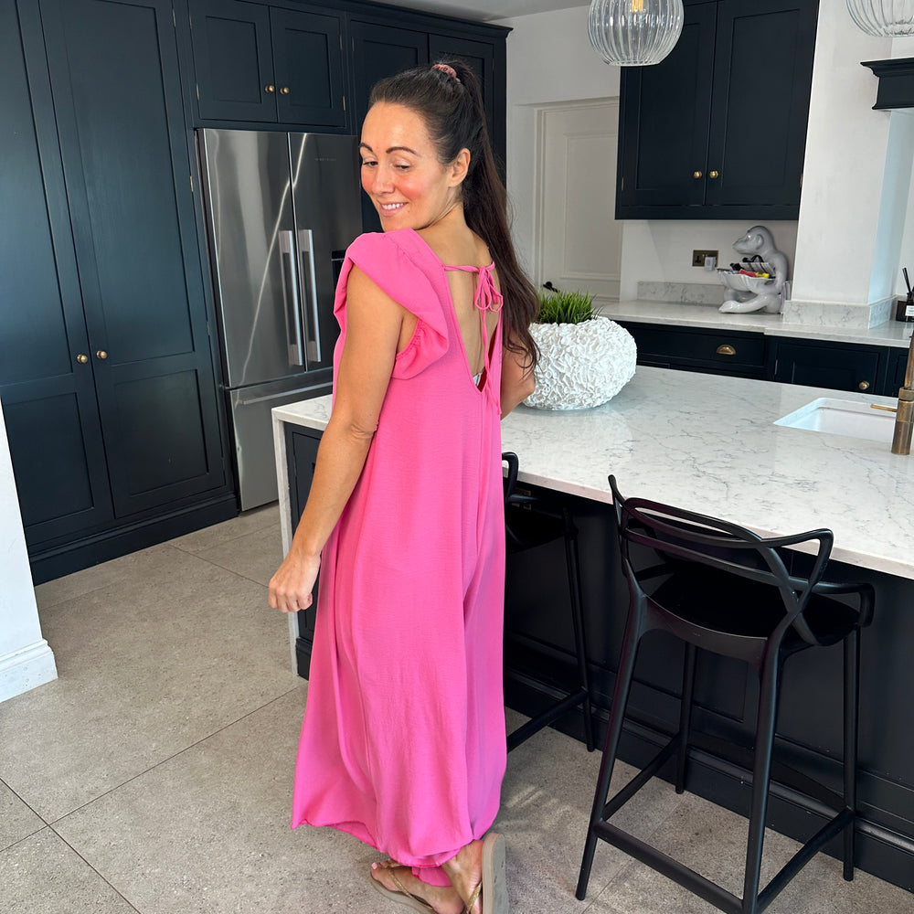 Blair Ruffle Jumpsuit - Blush Boutique Essex