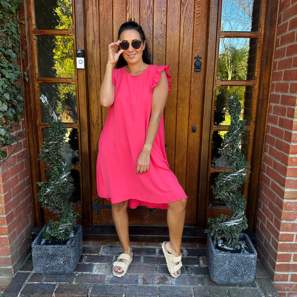 Bertie Button Dress - Blush Boutique Essex