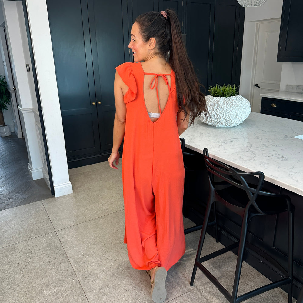Blair Ruffle Jumpsuit - Blush Boutique Essex