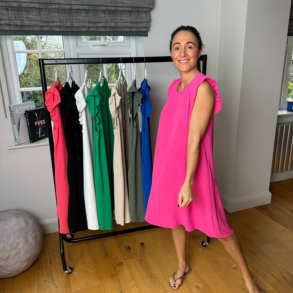Bertie Button Dress - Blush Boutique Essex