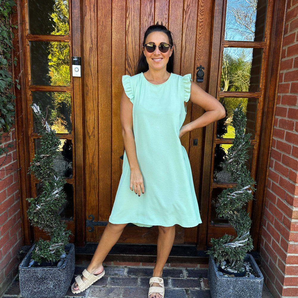 Bertie Button Dress - Blush Boutique Essex