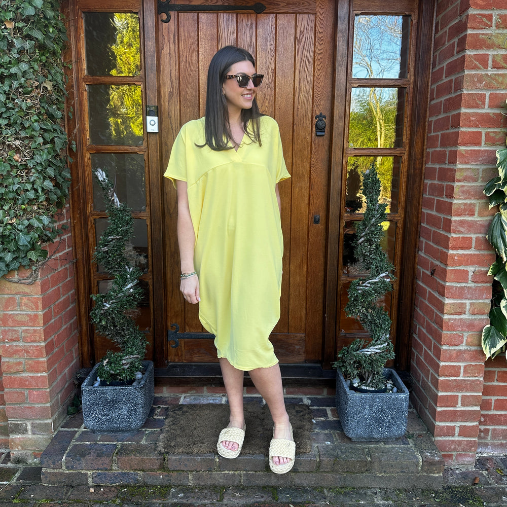 Faith V Neck Dress - Blush Boutique Essex