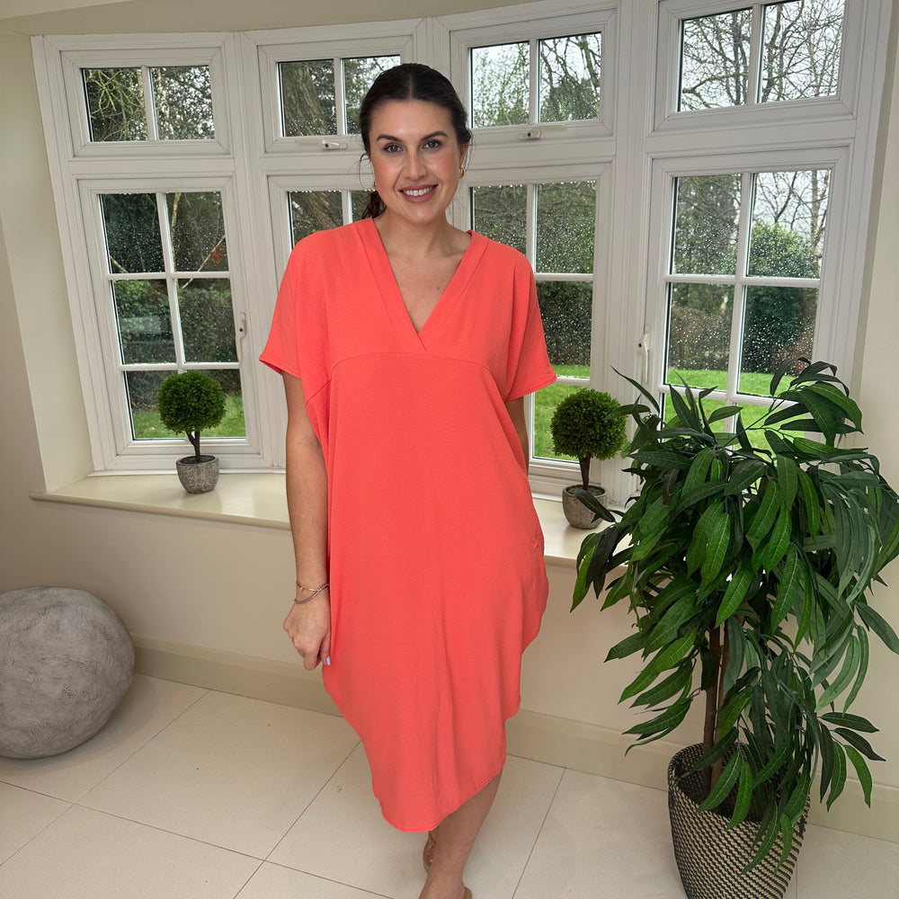 Faith V Neck Dress - Blush Boutique Essex