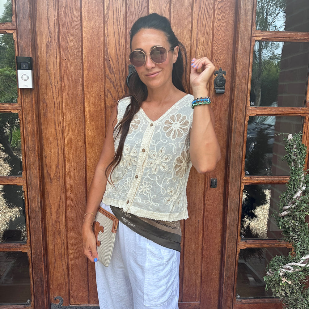 Daisy crochet waistcoat