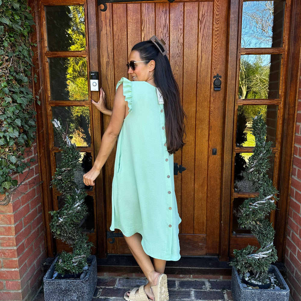 Bertie Button Dress - Blush Boutique Essex