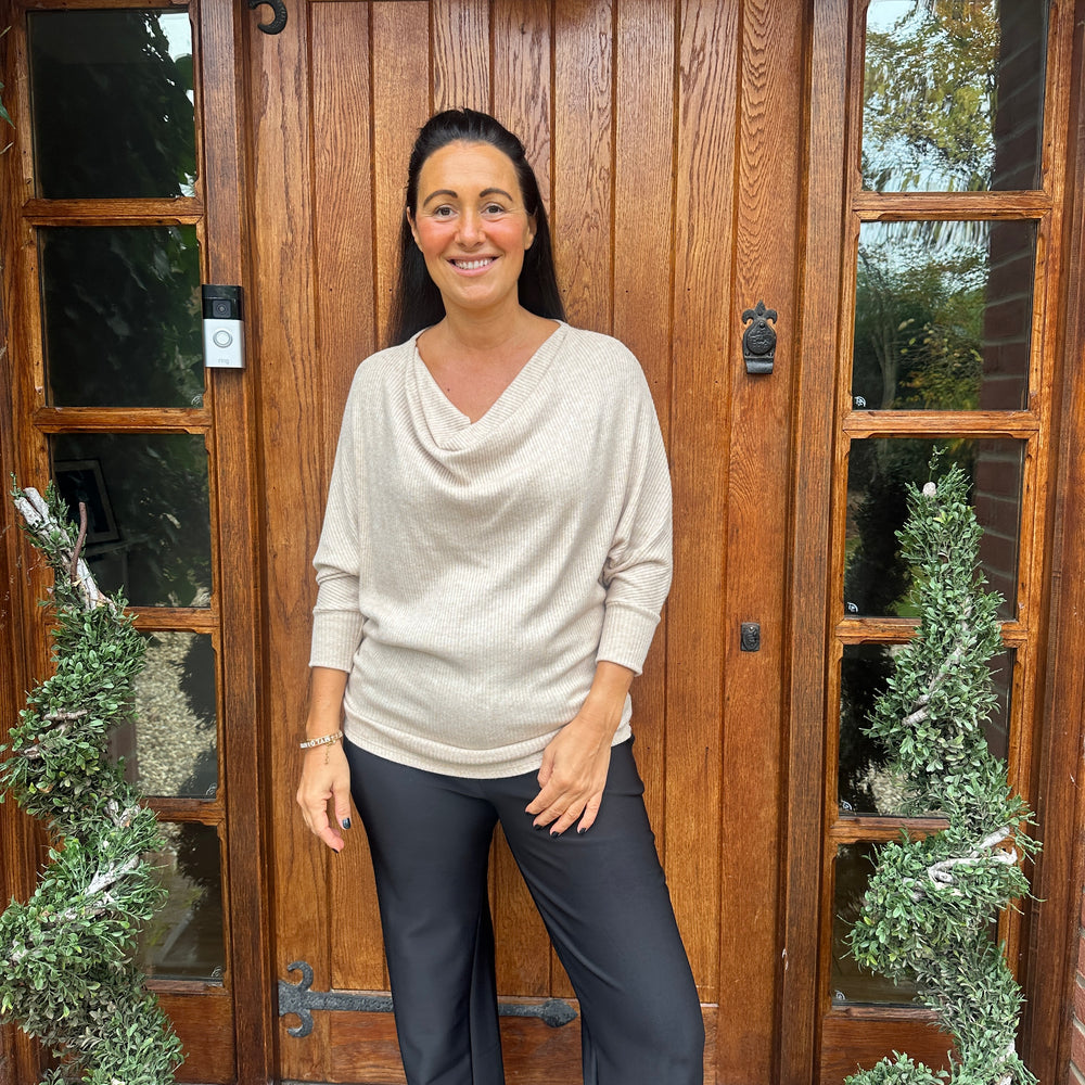 Dahlia Drape Top - Blush Boutique Essex