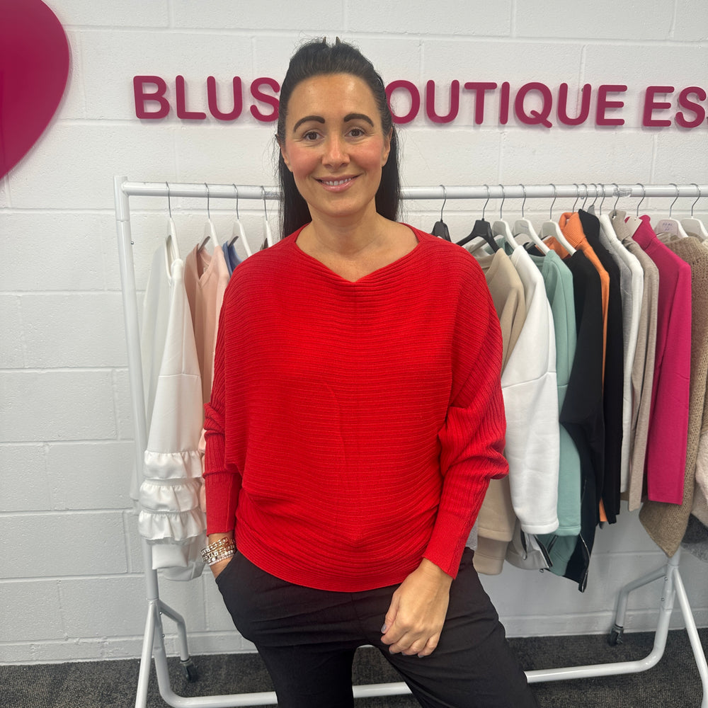 Sammie Ribbed Jumper - Blush Boutique Essex
