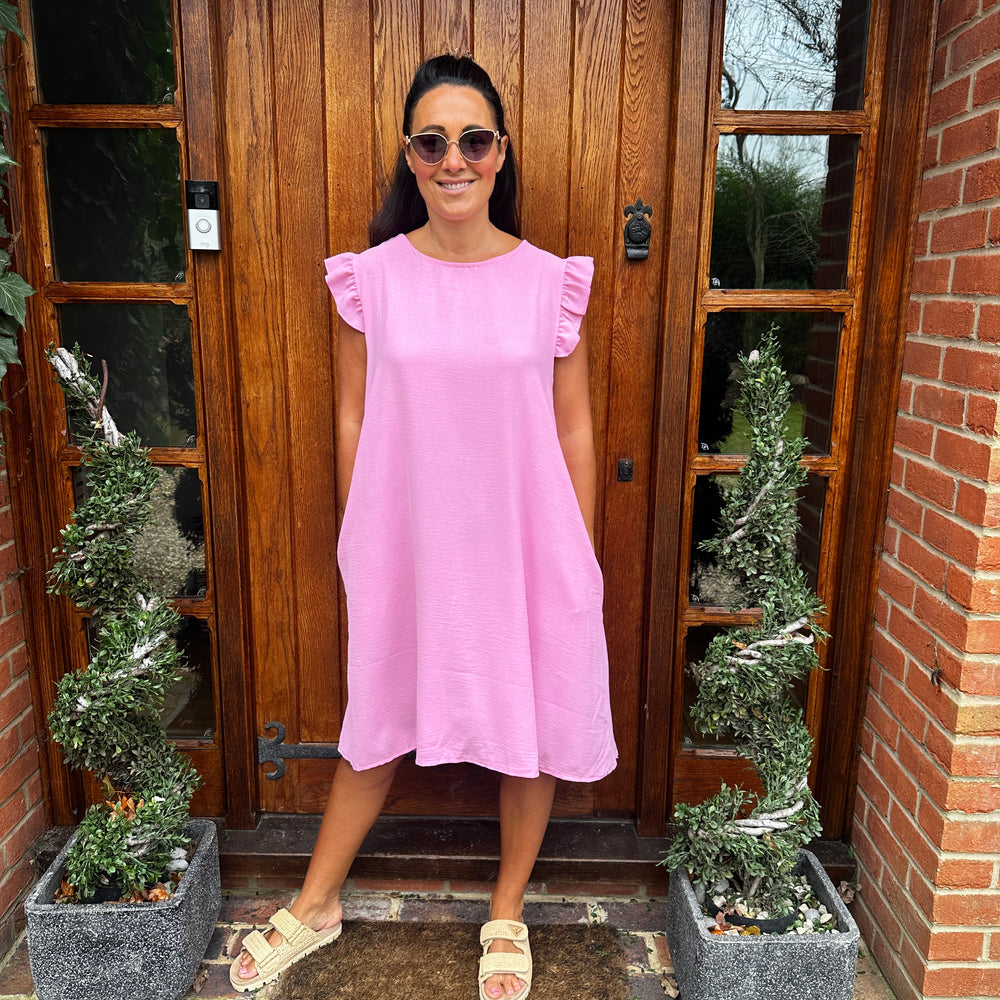 Bertie Button Dress - Blush Boutique Essex