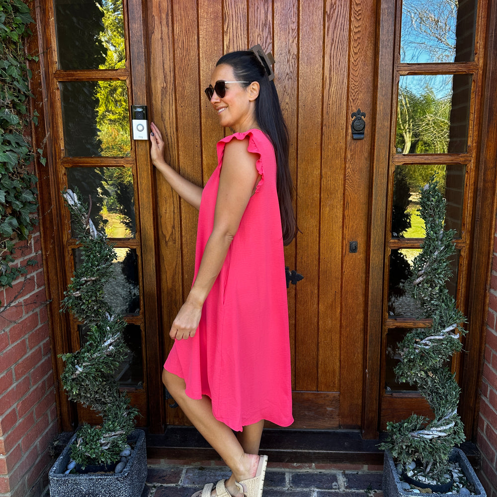 Bertie Button Dress - Blush Boutique Essex