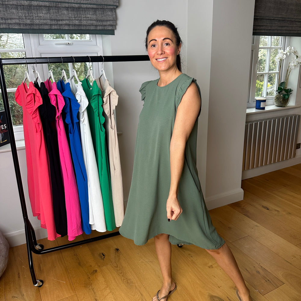Bertie Button Dress - Blush Boutique Essex