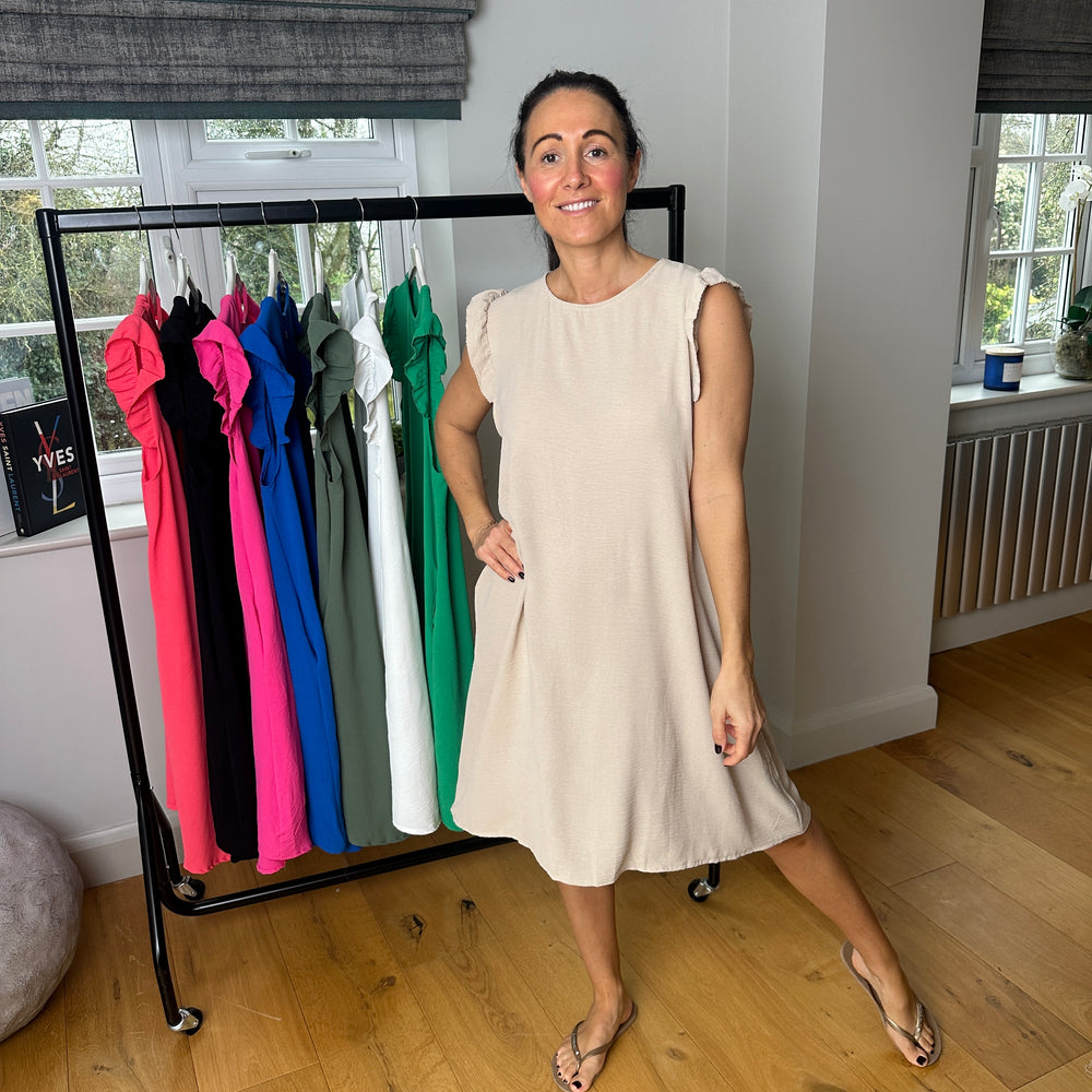 Bertie Button Dress - Blush Boutique Essex