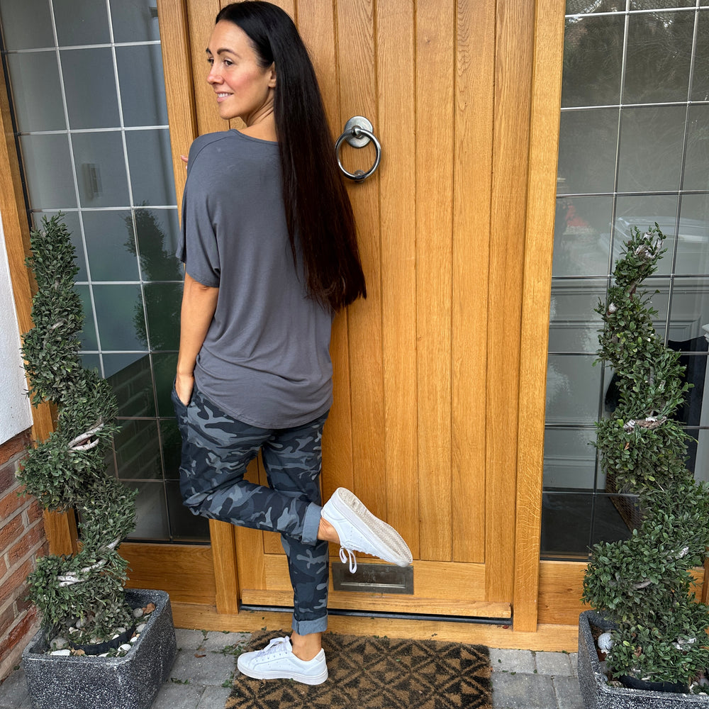 Carli Camo Magic Trousers - Blush Boutique Essex