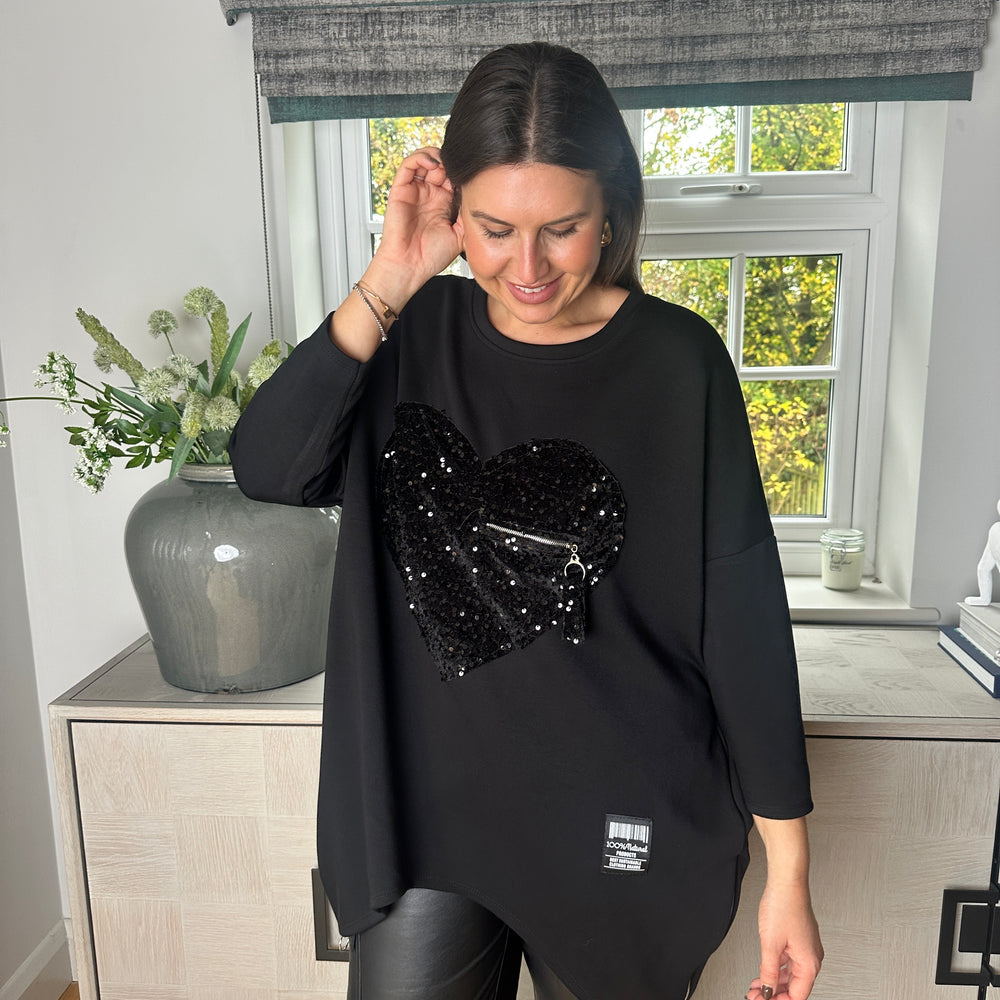 Howie Heart Sweatshirt - Blush Boutique Essex