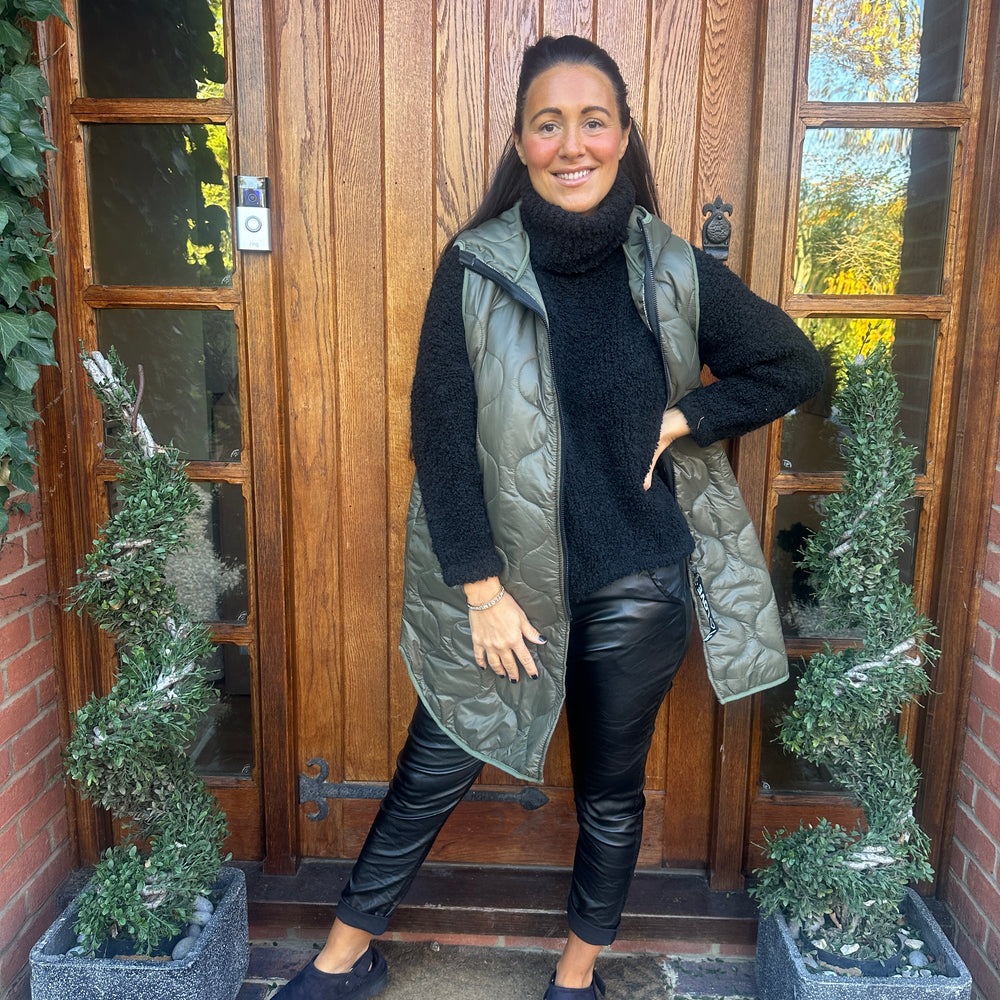 Love Quilted Body Warmer - Blush Boutique Essex