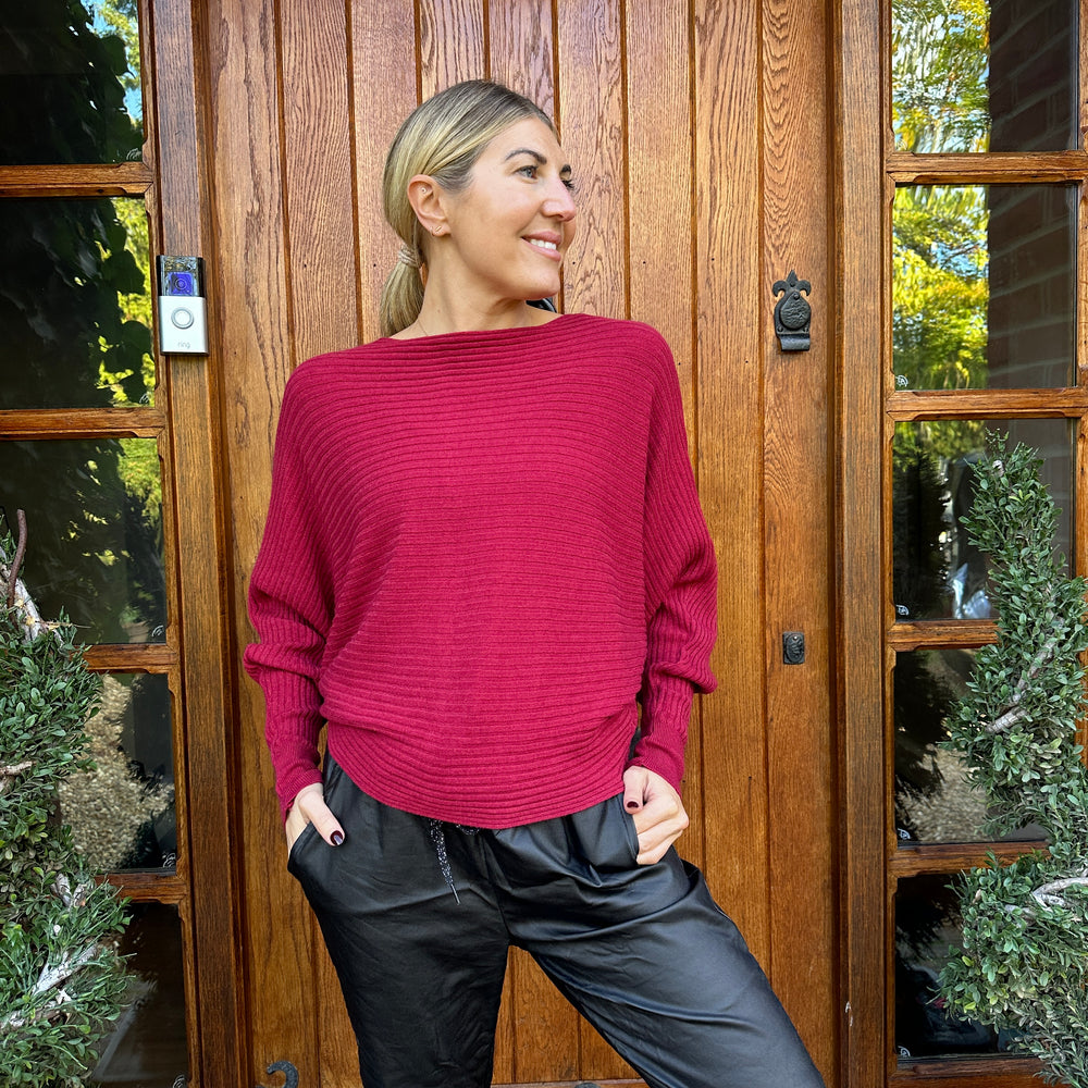 Sammie Ribbed Jumper - Blush Boutique Essex