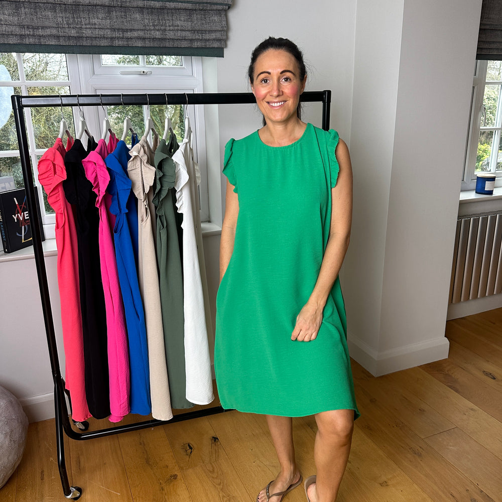 Bertie Button Dress - Blush Boutique Essex