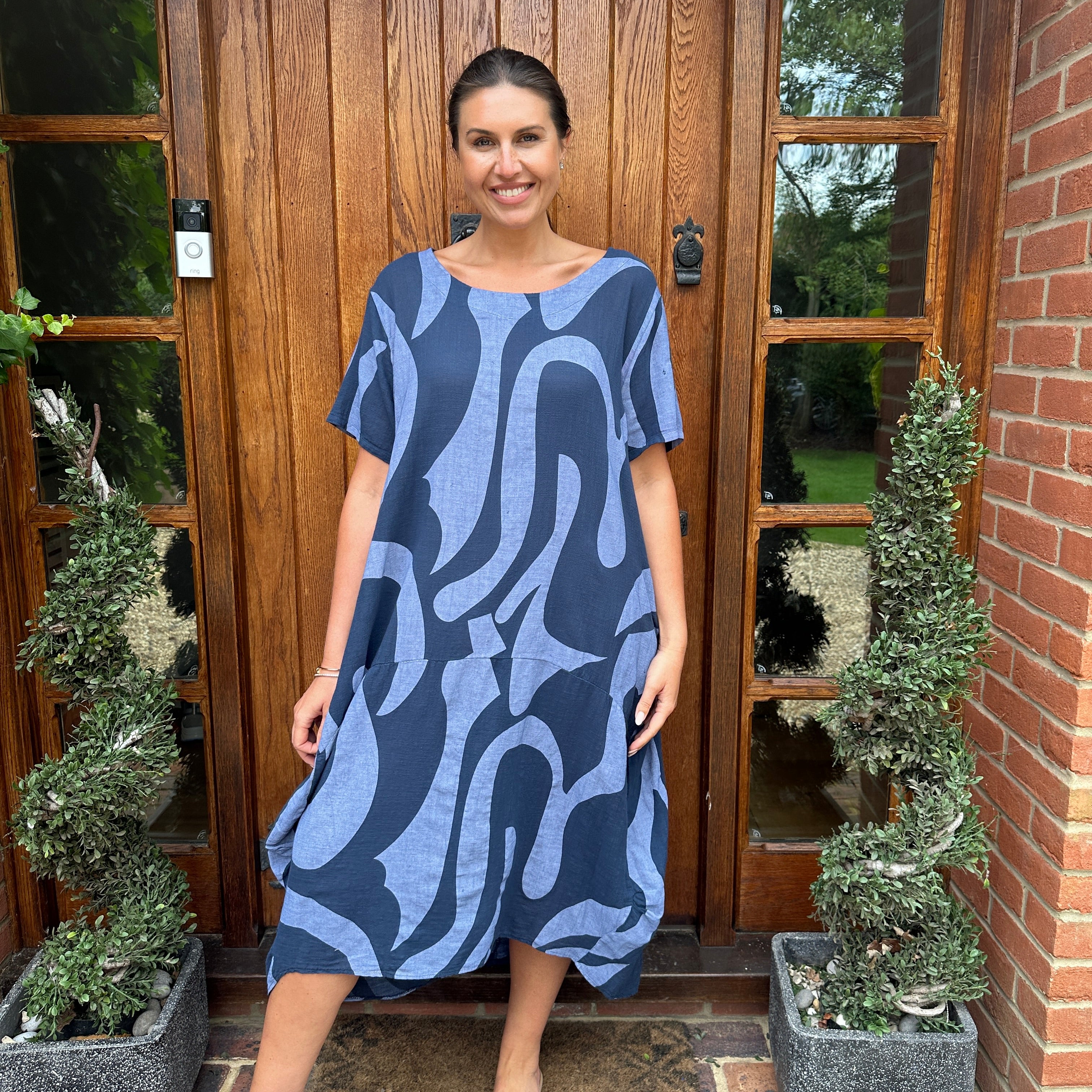 Lydia Linen Dress Blush Boutique Essex