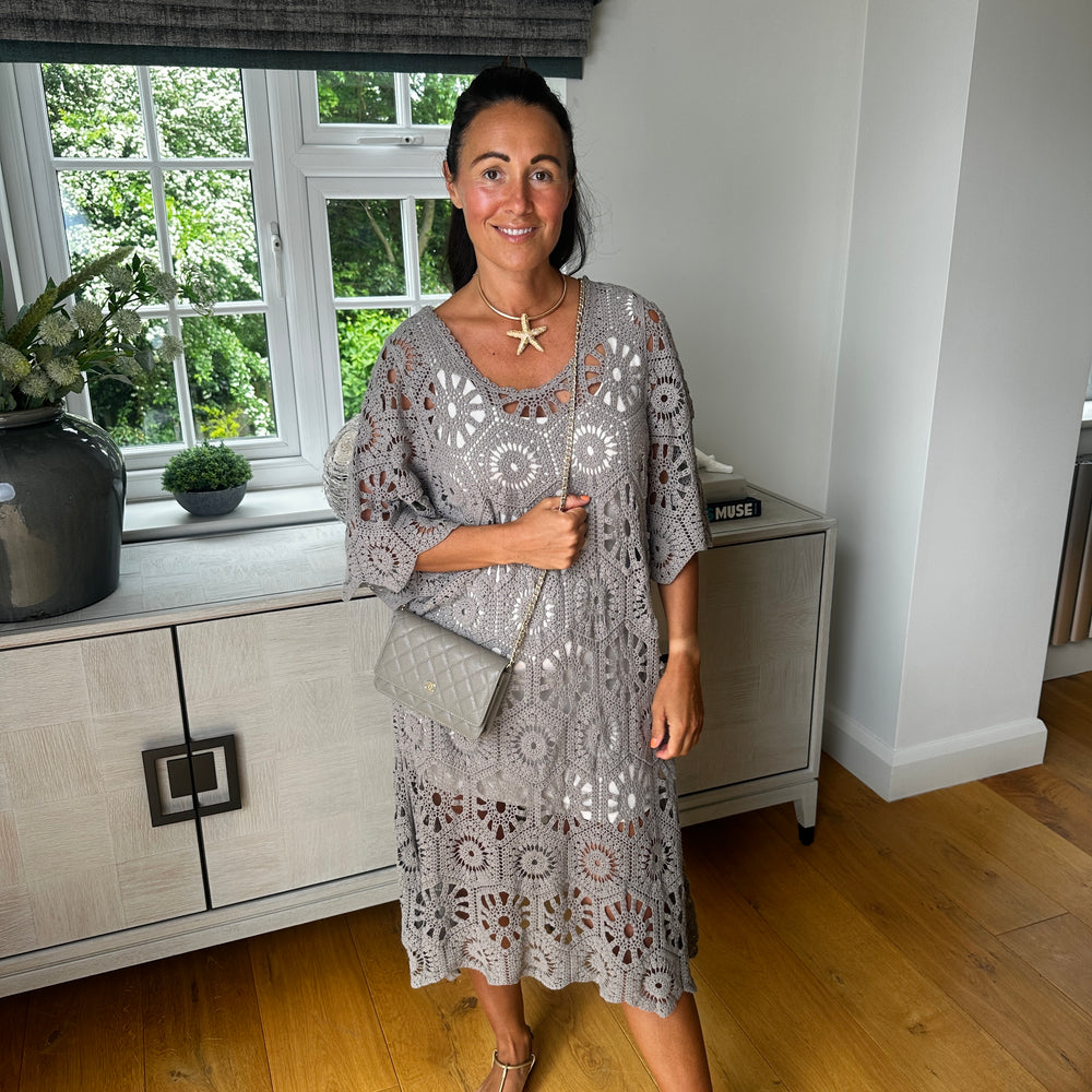 Mykonos Crochet Dress - Blush Boutique Essex