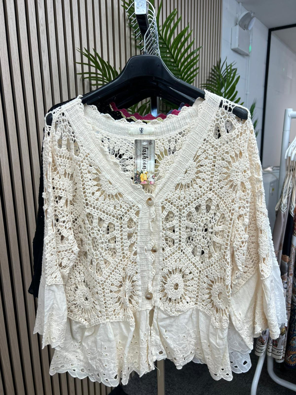 Zoe Crochet Cardigan - Blush Boutique Essex