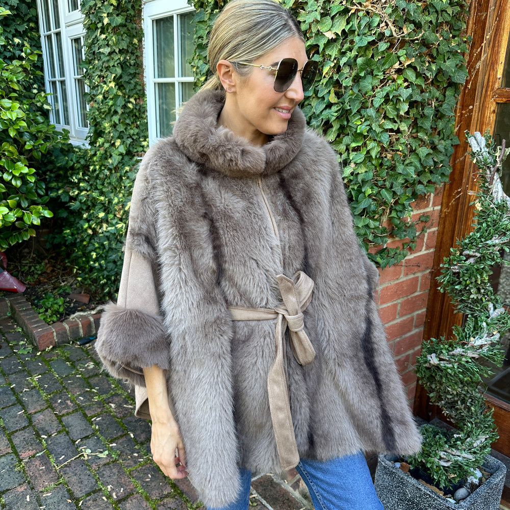Sloane Faux Fur Cape