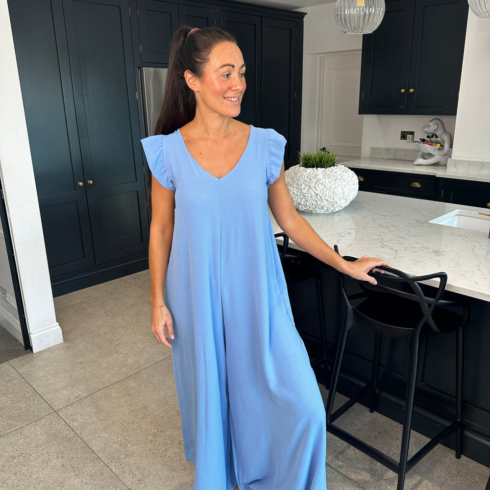 Blair Ruffle Jumpsuit - Blush Boutique Essex