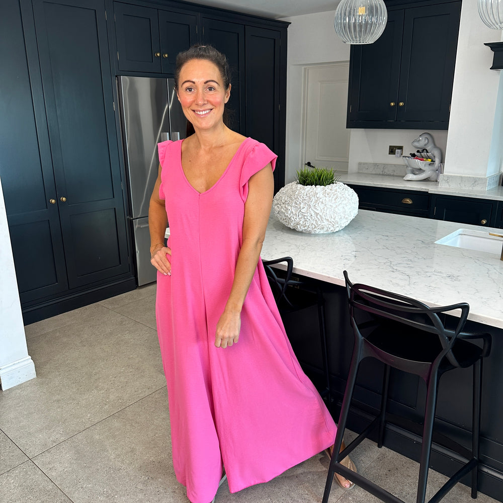 Blair Ruffle Jumpsuit - Blush Boutique Essex