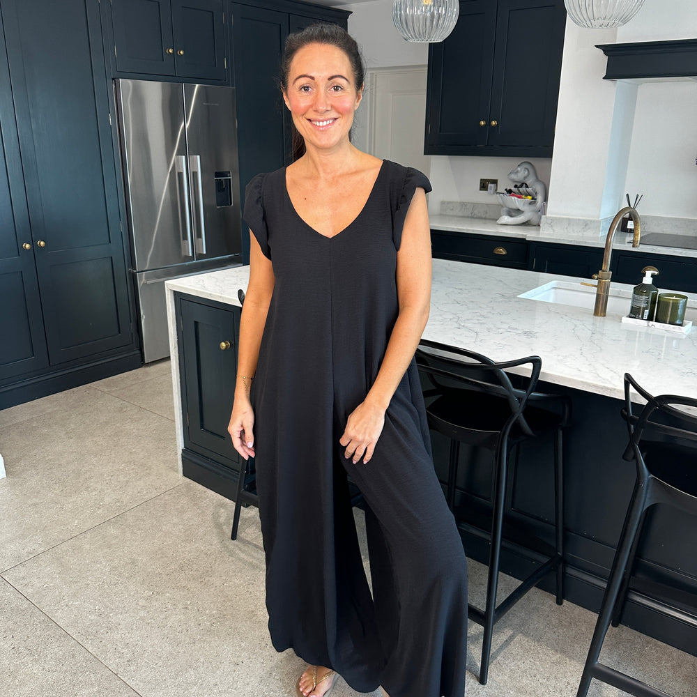 Blair Ruffle Jumpsuit - Blush Boutique Essex