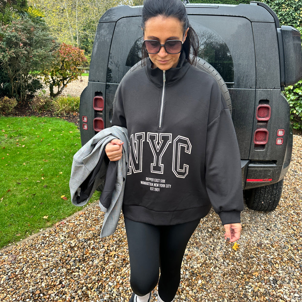 Freddie Zip Sweatshirt - Blush Boutique Essex