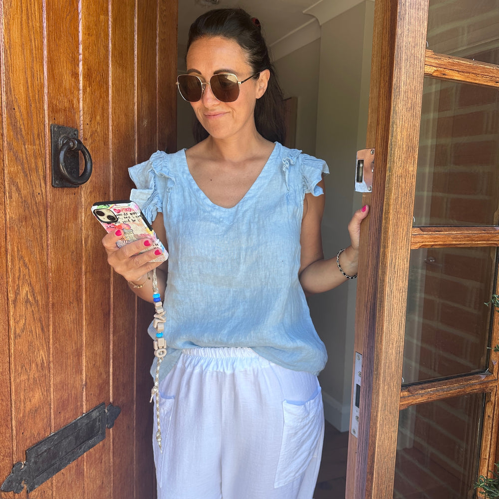 Flora Linen Vest