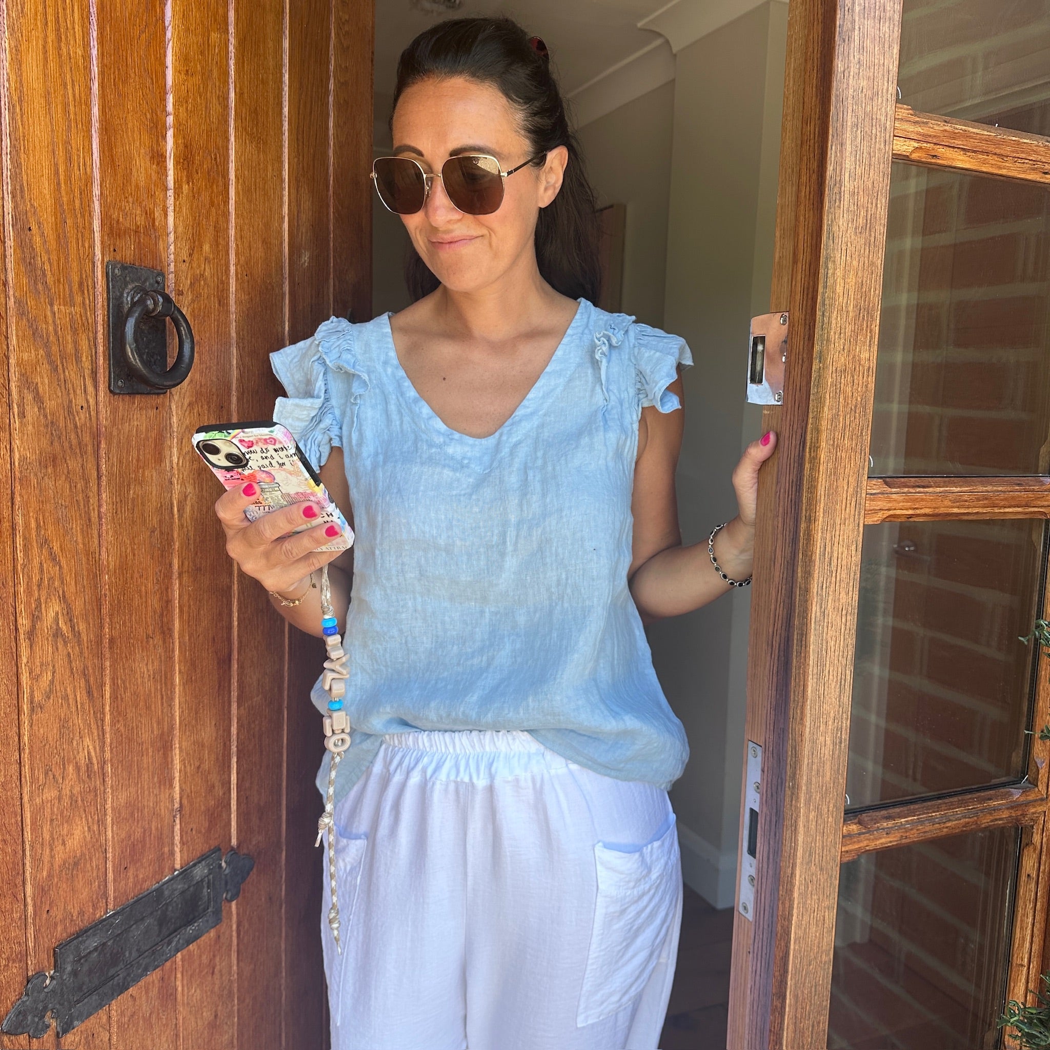 Flora Linen Vest