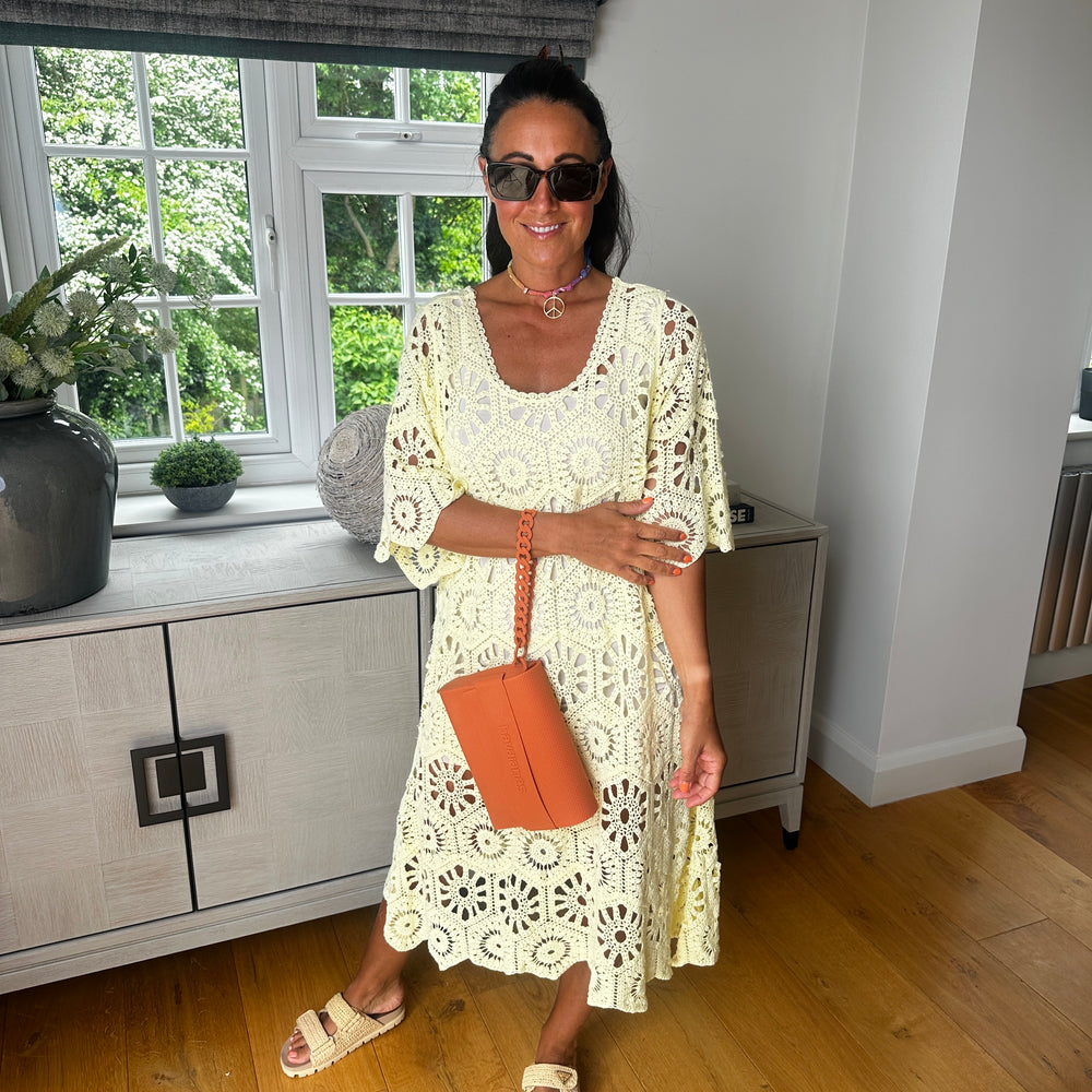 Mykonos Crochet Dress - Blush Boutique Essex
