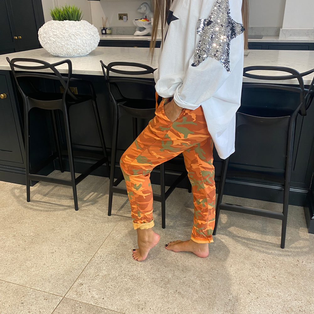 Carli Camo Magic Trousers - Blush Boutique Essex
