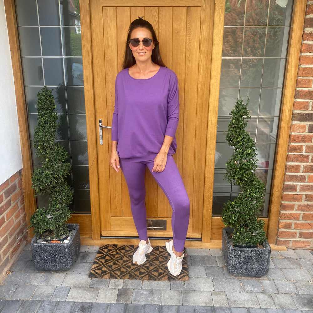 Bibi Soft Knit Lounge Suit - Blush Boutique Essex
