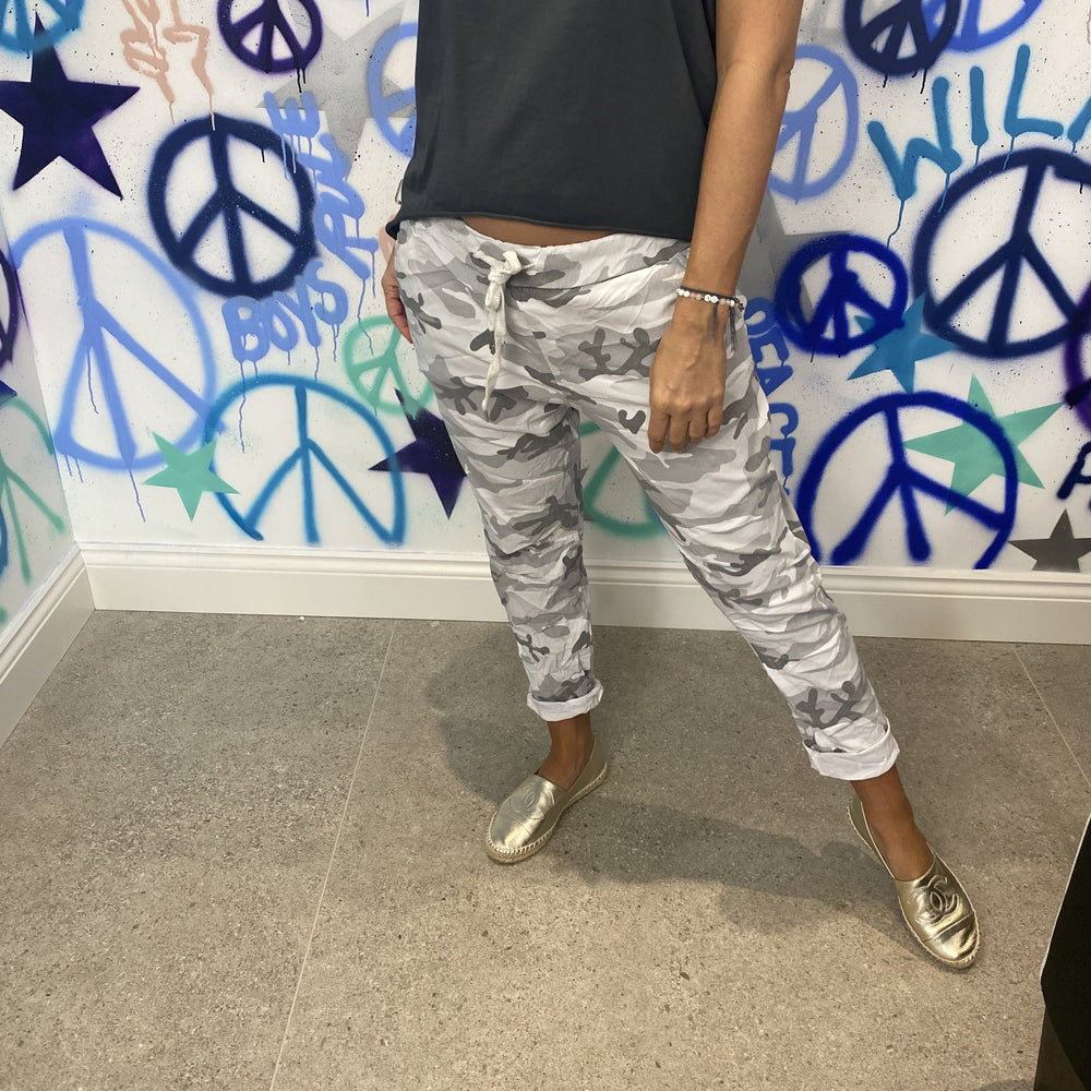 Carli Camo Magic Trousers - Blush Boutique Essex