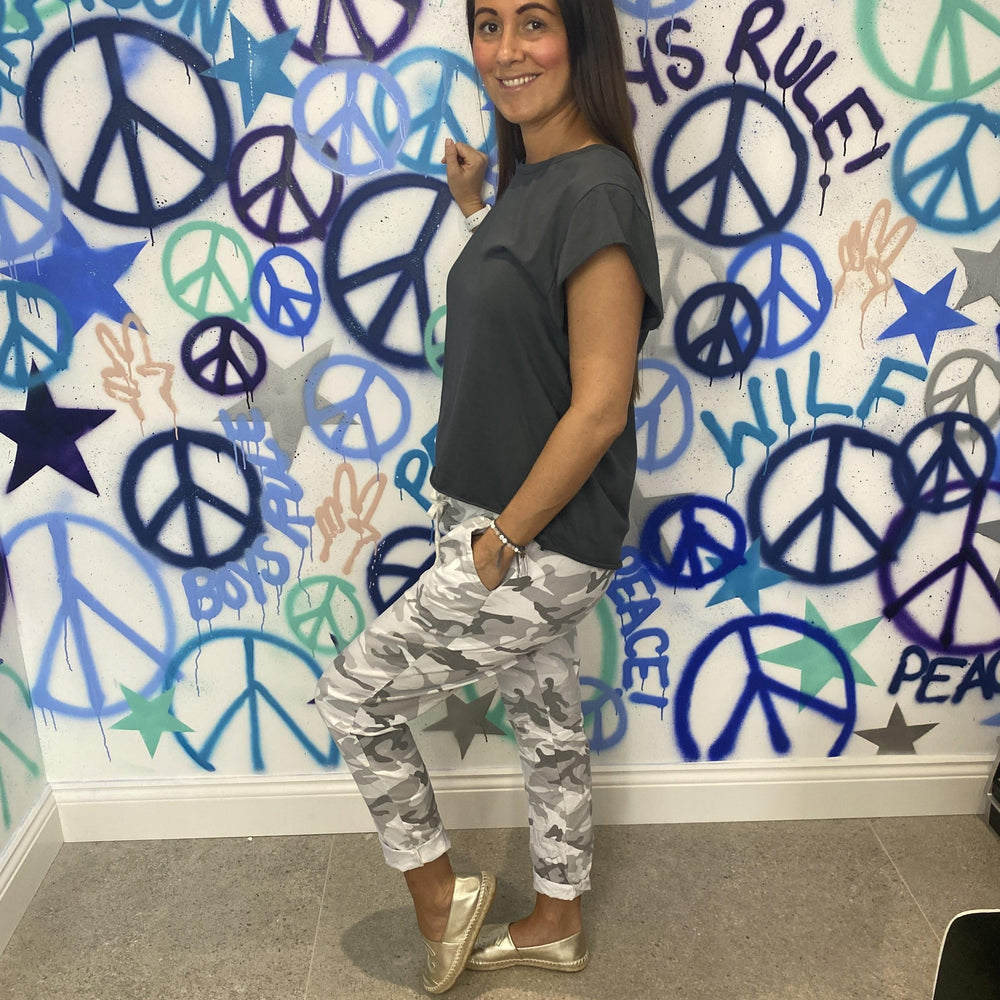 Carli Camo Magic Trousers - Blush Boutique Essex
