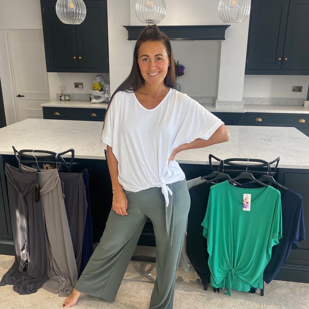 Tammy Pleated Trousers - Blush Boutique Essex