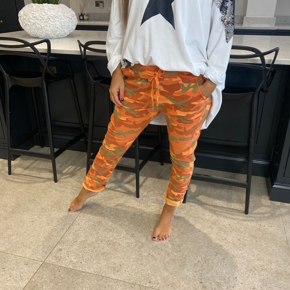Carli Camo Magic Trousers - Blush Boutique Essex