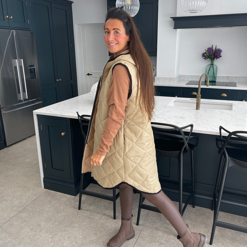 Love Quilted Body Warmer - Blush Boutique Essex