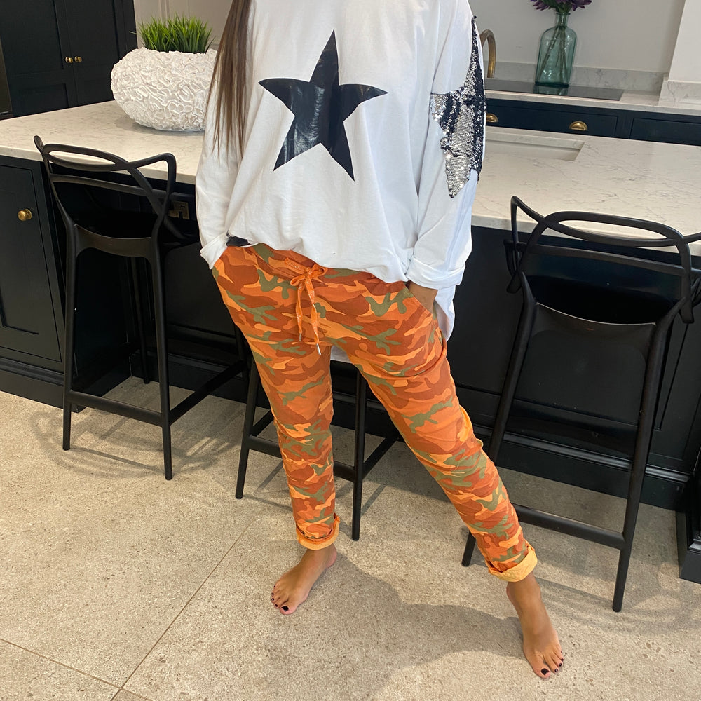 Carli Camo Magic Trousers - Blush Boutique Essex