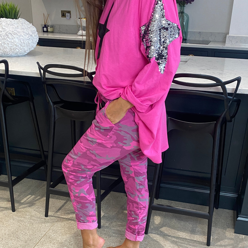 Carli Camo Magic Trousers - Blush Boutique Essex