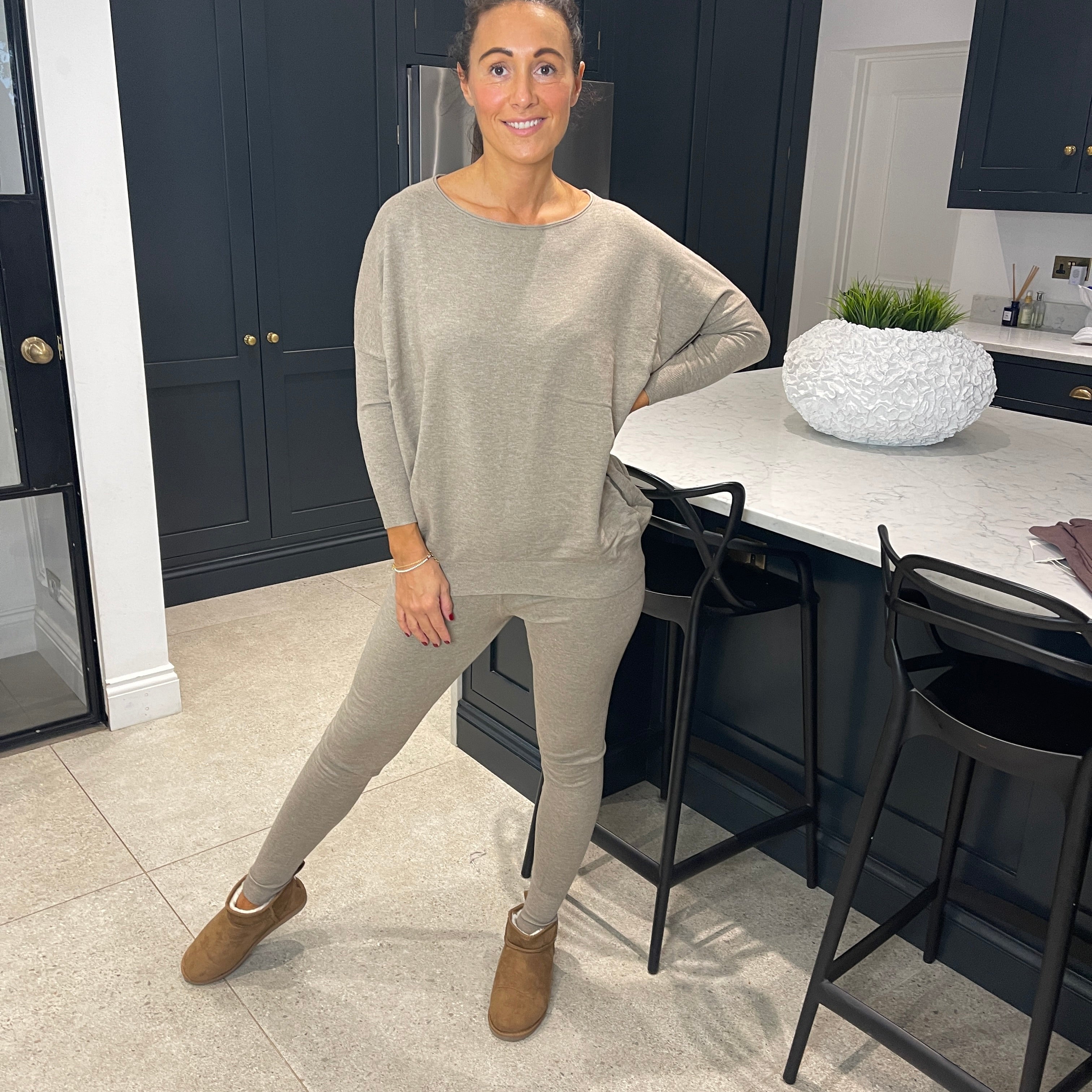 Bibi Soft Knit Lounge Suit - Blush Boutique Essex