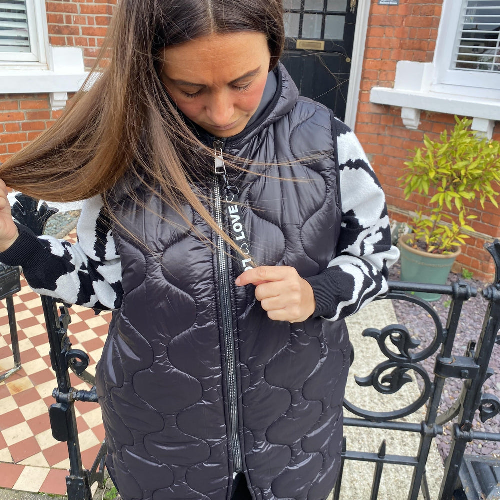 Love Quilted Body Warmer - Blush Boutique Essex