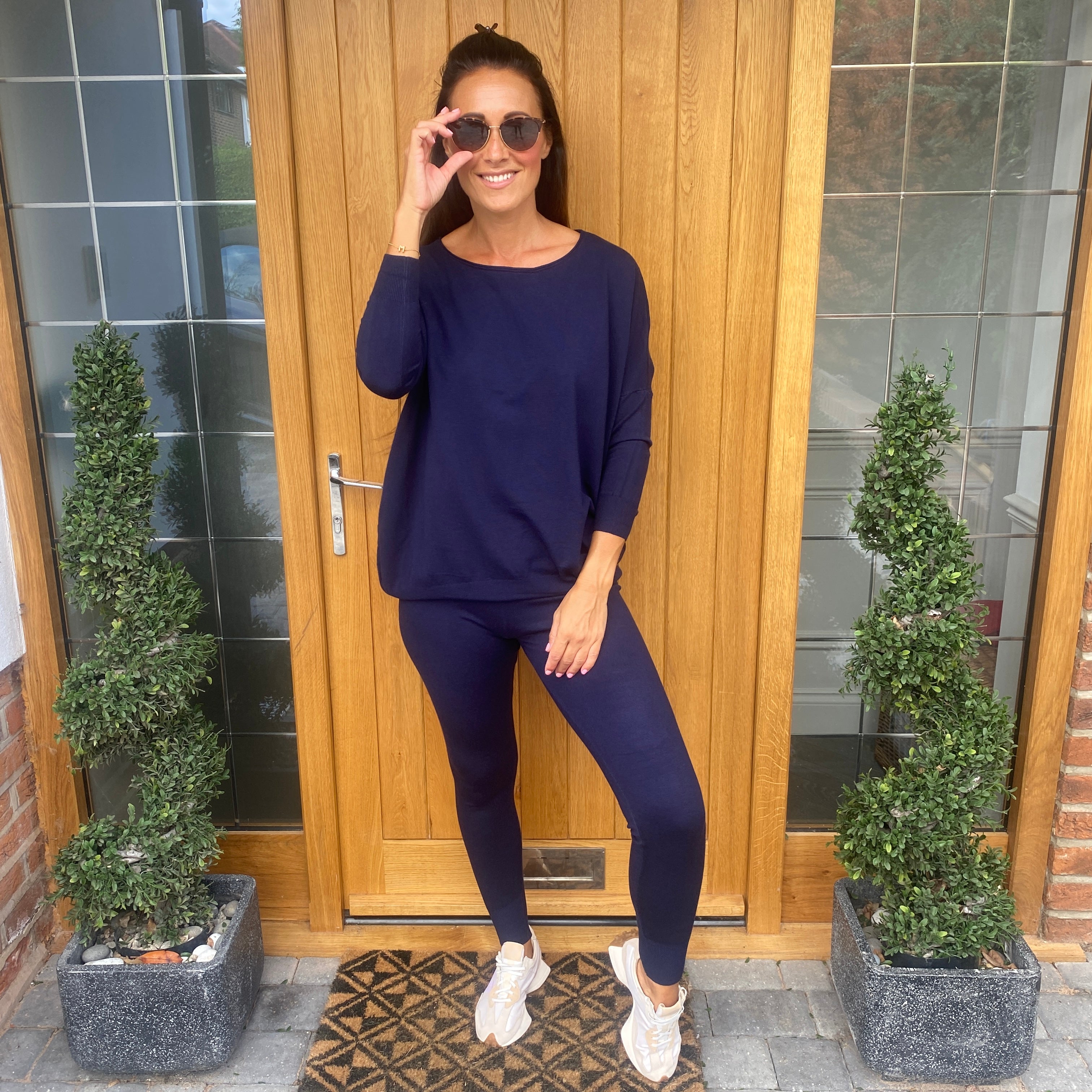 Bibi Soft Knit Lounge Suit - Blush Boutique Essex