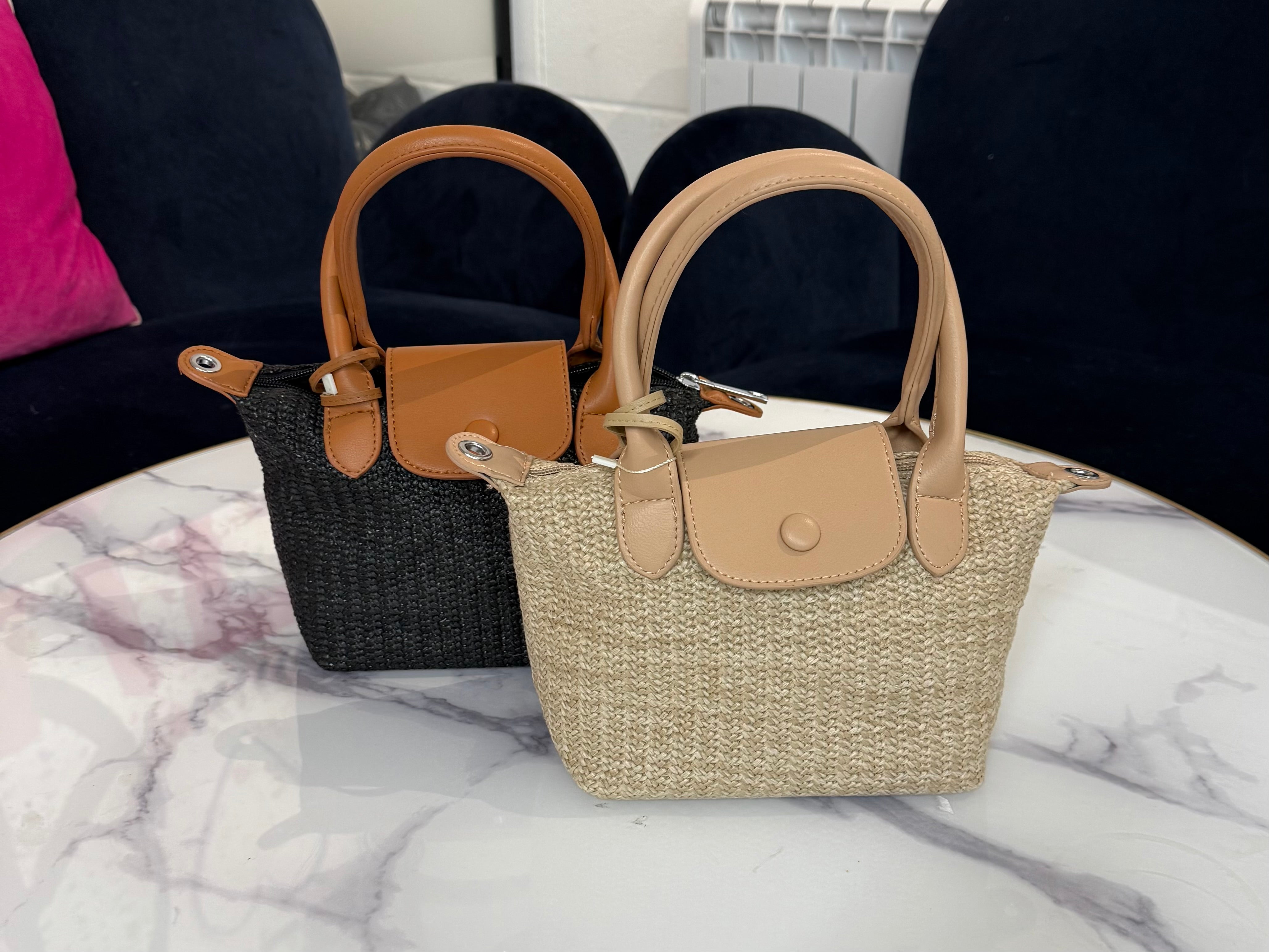 Amelia Hessian bag - Blush Boutique Essex