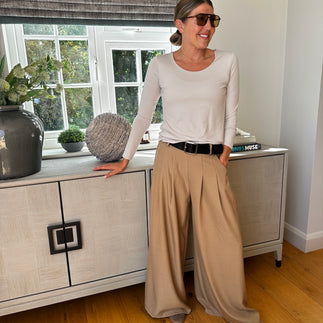 Rita Wide leg Trousers - Blush Boutique Essex